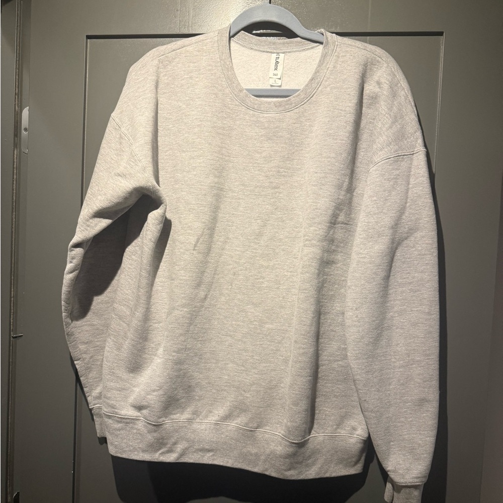 Tultex Light Gray Men's Crewneck Sweater